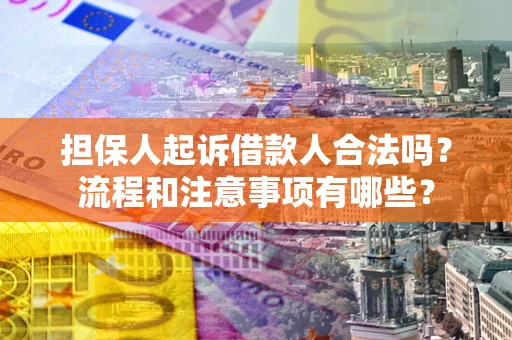 济南担保人起诉借款人合法吗？流程和注意事项有哪些？