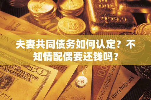 济南夫妻共同债务如何认定？不知情配偶要还钱吗？