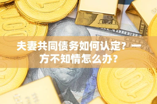 济南夫妻共同债务如何认定？一方不知情怎么办？