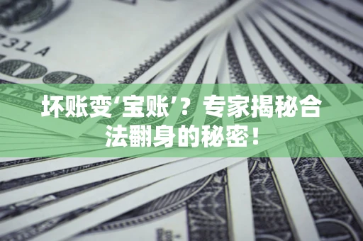 济南坏账变‘宝账’？专家揭秘合法翻身的秘密！