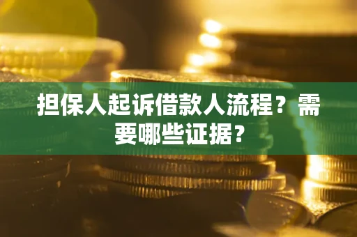 济南担保人起诉借款人流程?需要哪些证据? 济南担保人起诉借款人流程?需要哪些证据?