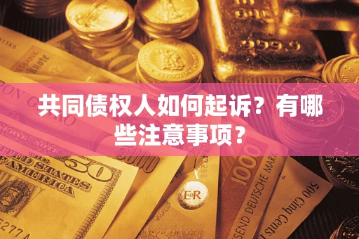 济南共同债权人如何起诉？有哪些注意事项？